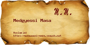 Medgyessi Masa névjegykártya